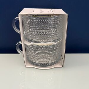 NWT Cupcakes and Cashmere Glass Mug Set